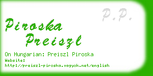 piroska preiszl business card